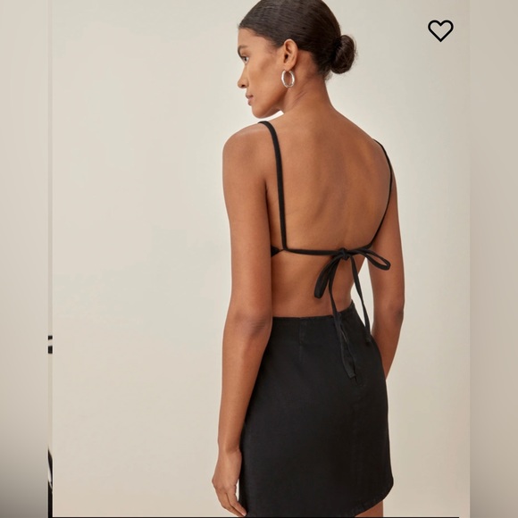 NWT reformation denim backless mini dress - Picture 3 of 3